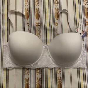 NWT Carrie Amber Bra 40C Comvertible White Full Coverage Lace‎